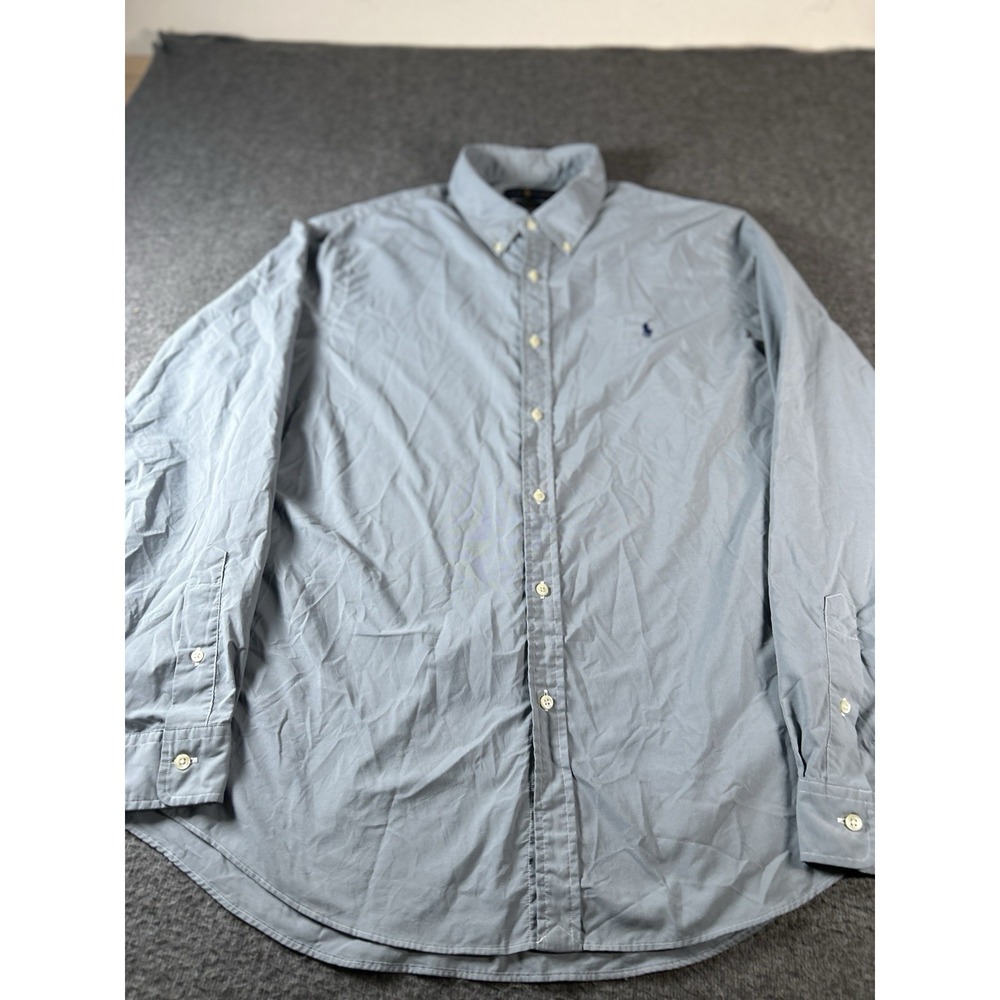 Ralph Lauren Shirt Mens XXL Slim Fit Gray Performance Button Down Long Sleeve - Picture 4 of 7